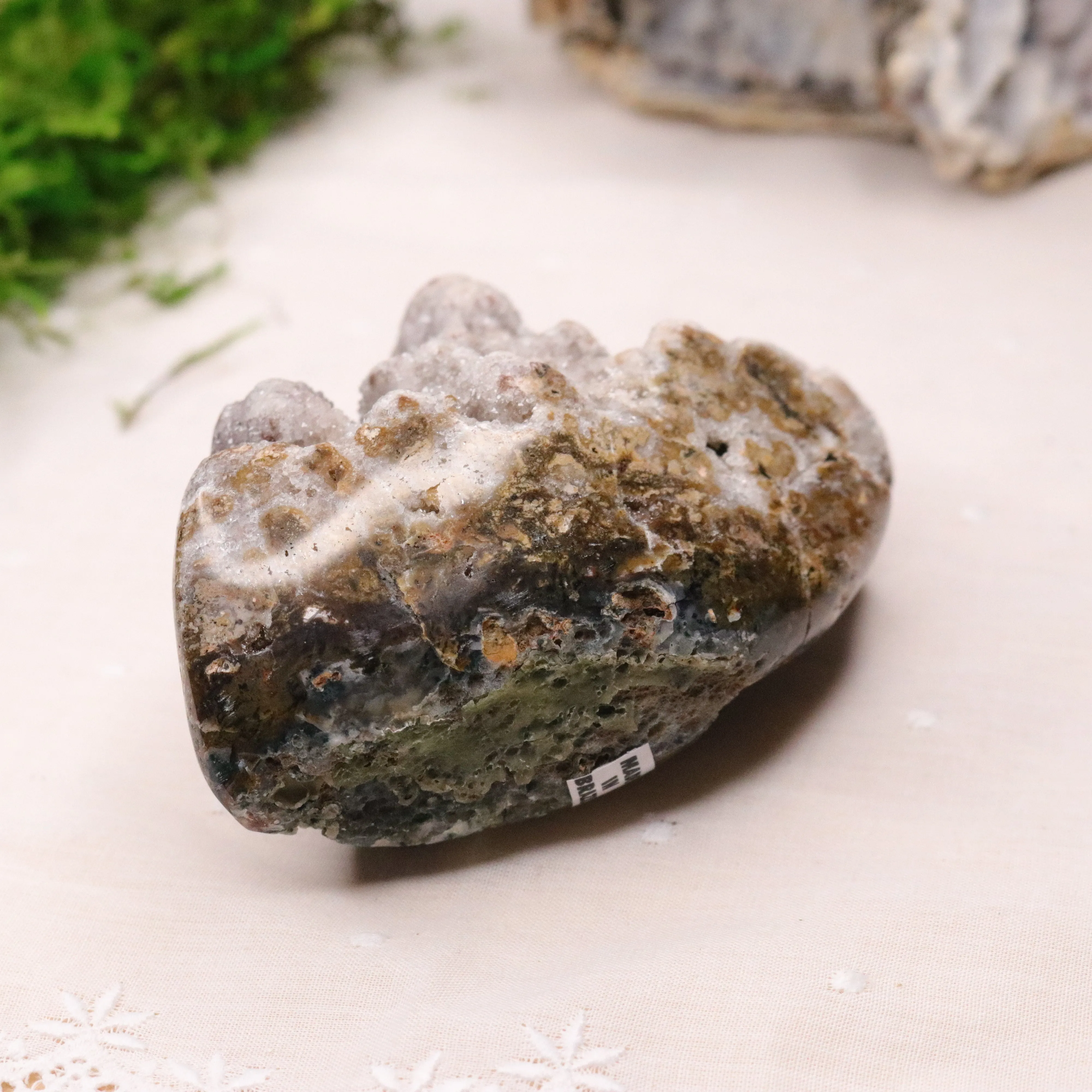 Sparkly Druzy Agate Partially Polished Freeform from Brazil