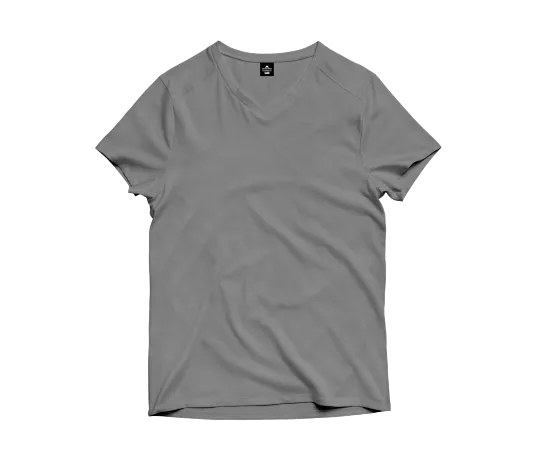 Steel Gray V-Neck T-Shirt