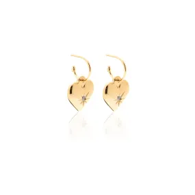 Superstition Club / Cross My Heart / Hoop Earrings / Gold