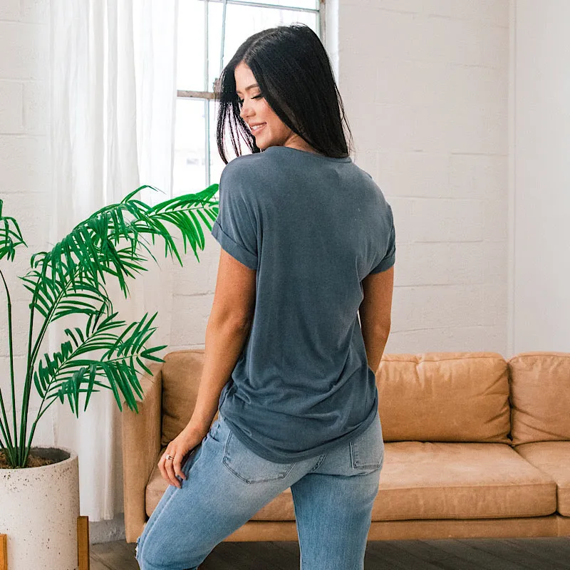 Take it Easy Slate Blue Tee