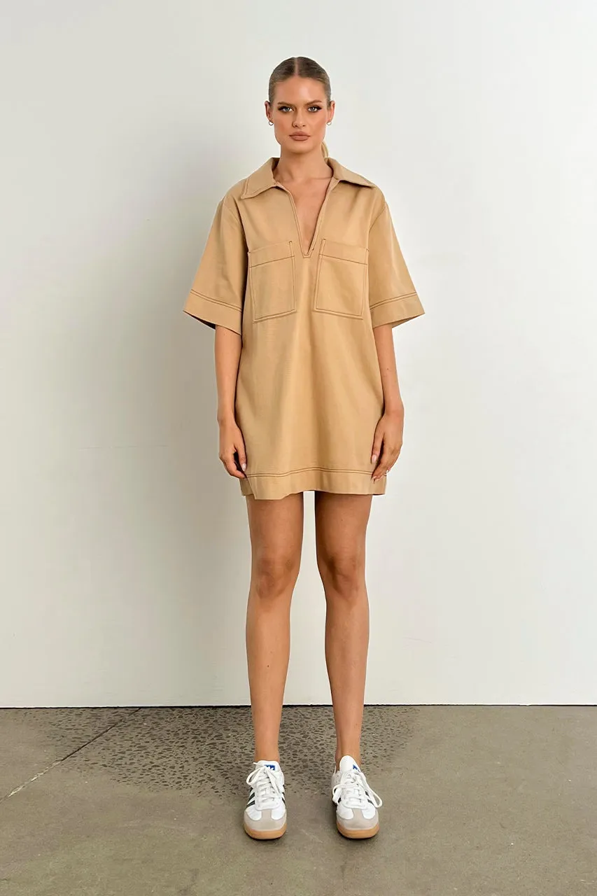 Tara Mini Dress | Camel