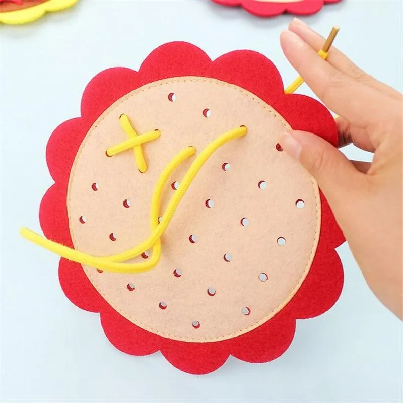 Teaching Kindergarten Manual DIY Weave Cloth Montessori Materials Baby Early Learning Education Toys Teaching Aids Math Toys