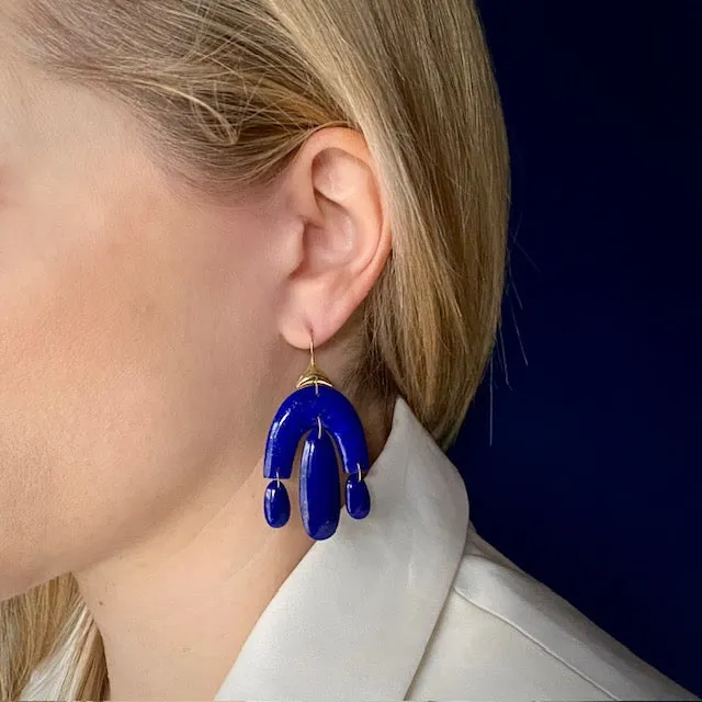 TenThousandThings 18k Lapis Chandelier Earrings