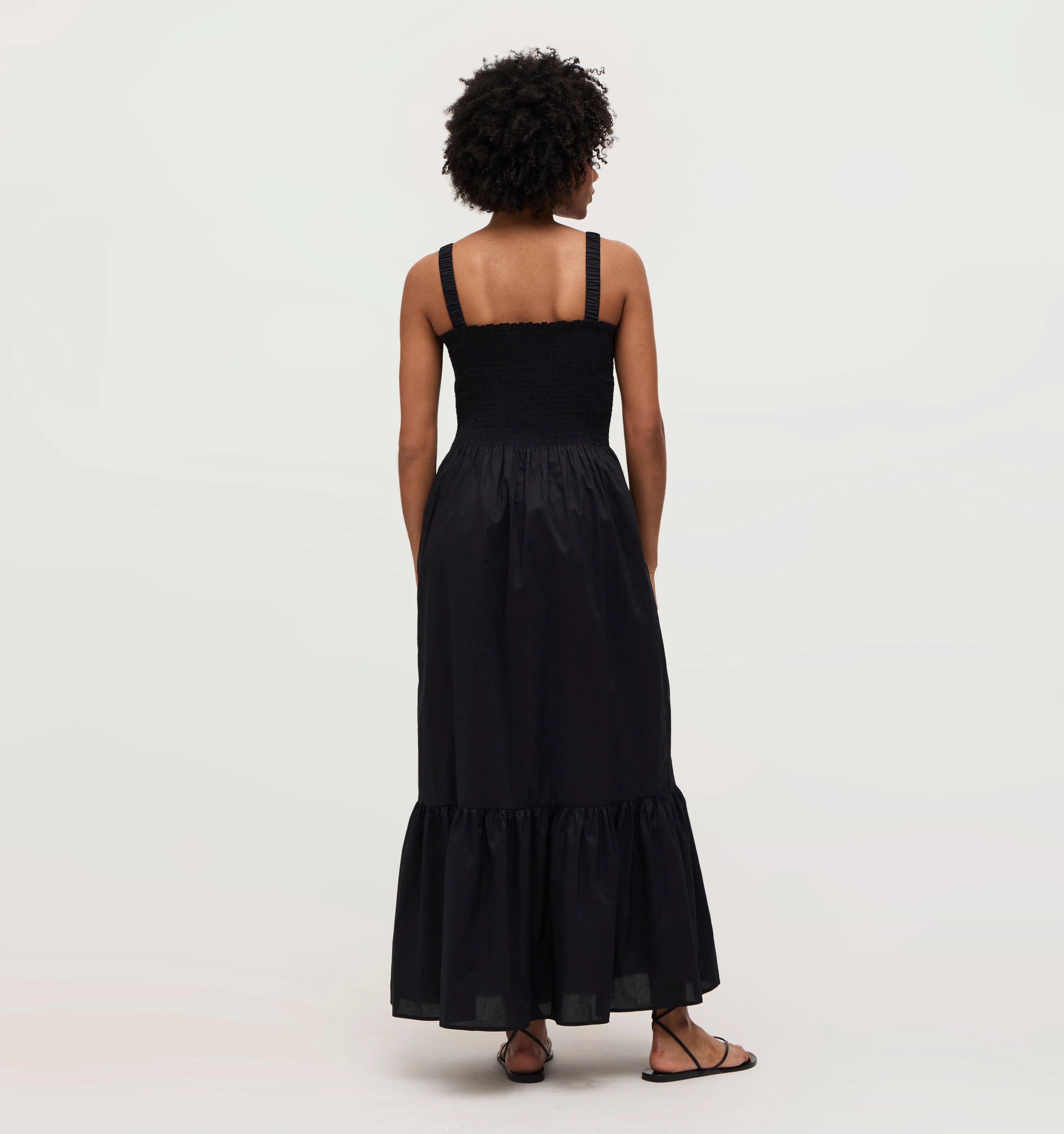 The Anjuli Nap Dress - Black Cotton