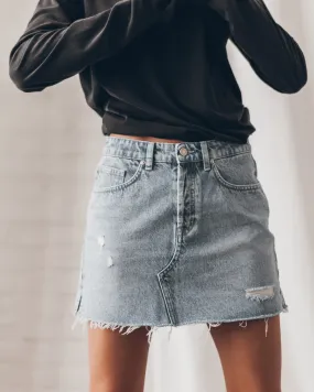 The Blue Denim Skirt