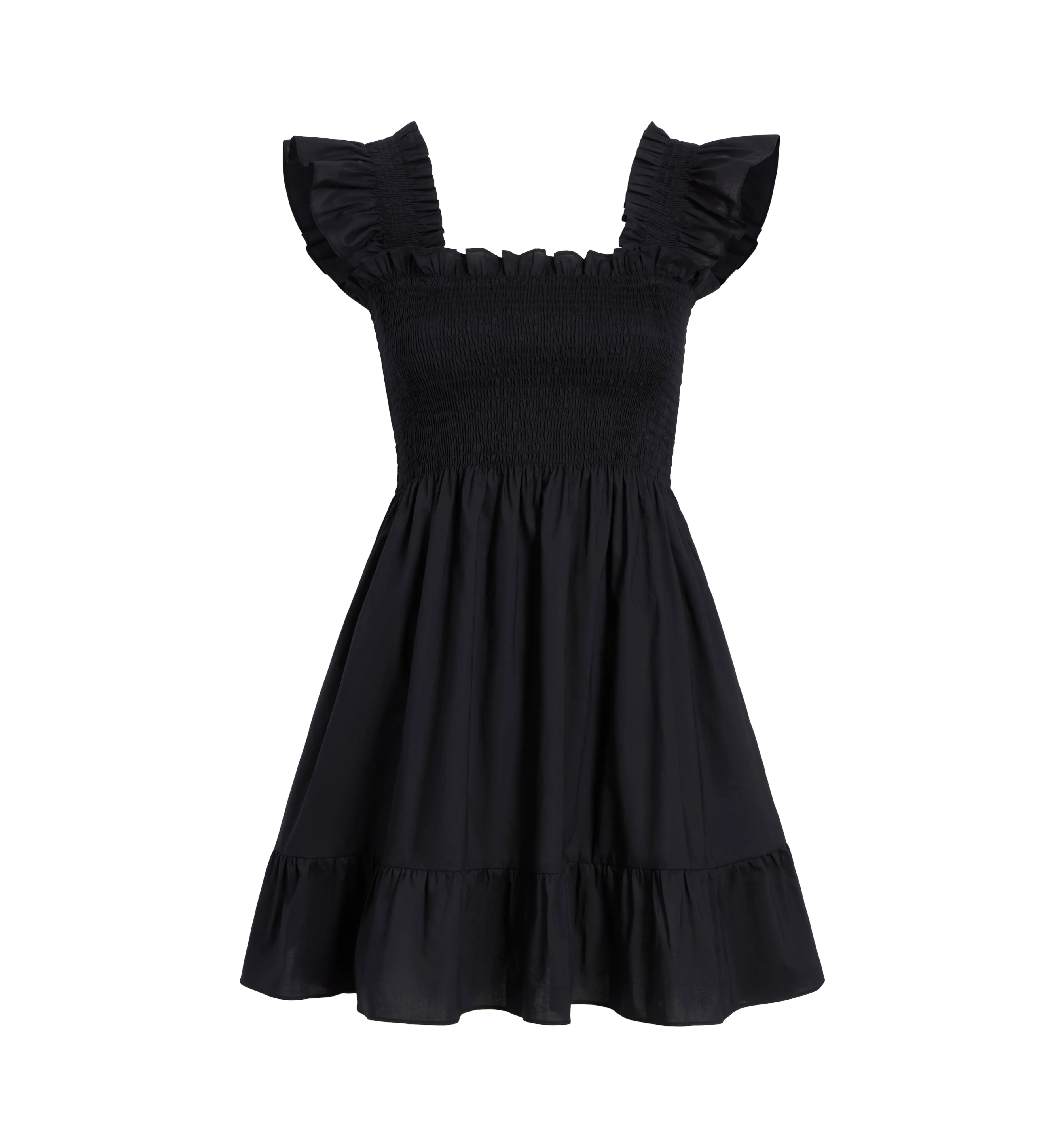 The Elizabeth Nap Dress - Black Cotton