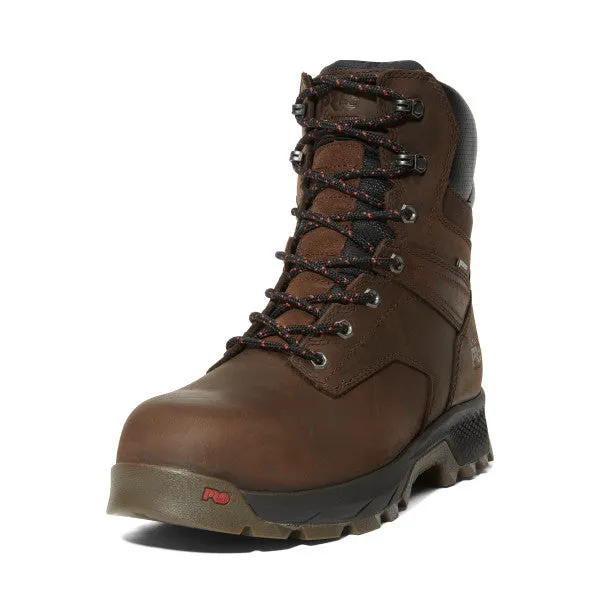 Timberland Pro Men's Titan Ev 8" Comp Toe WP 400G Work Boot- Brown- TB0A5RBP214