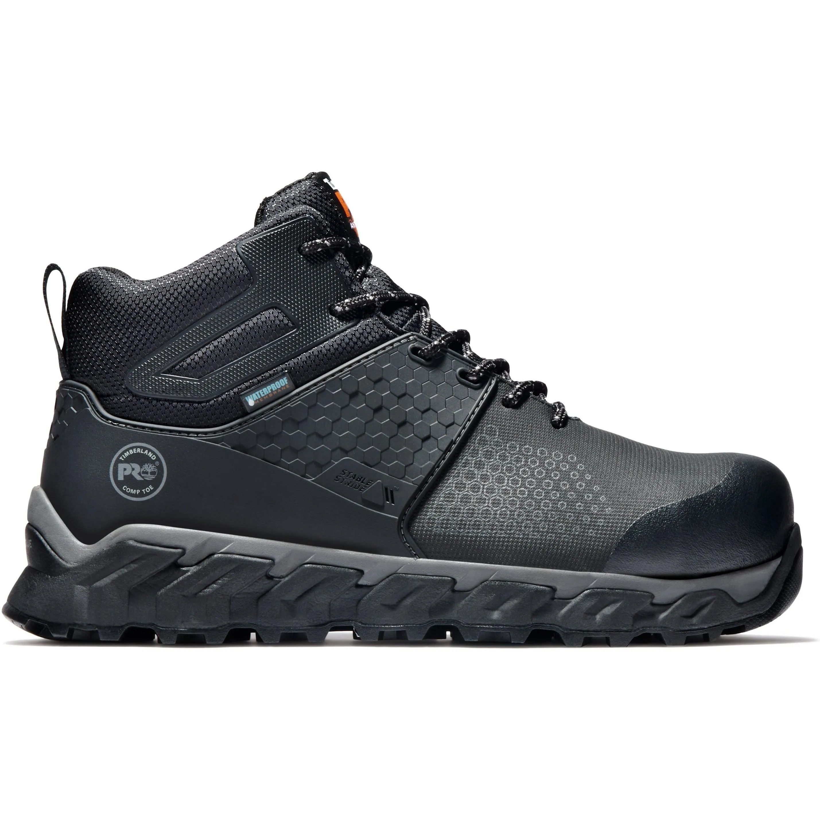 Timberland PRO Ridgework Mid Comp Toe WP Hiker Work Boot Black - TB0A1KBW001