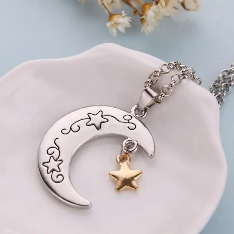 To the Moon Silver Necklace