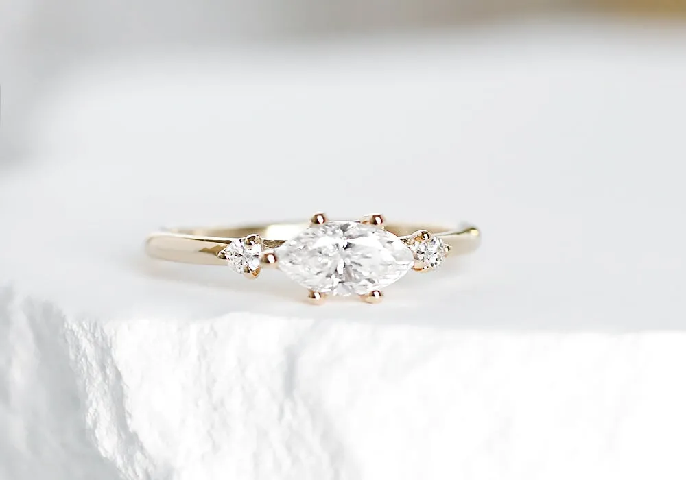 Trine Moissanite Ring