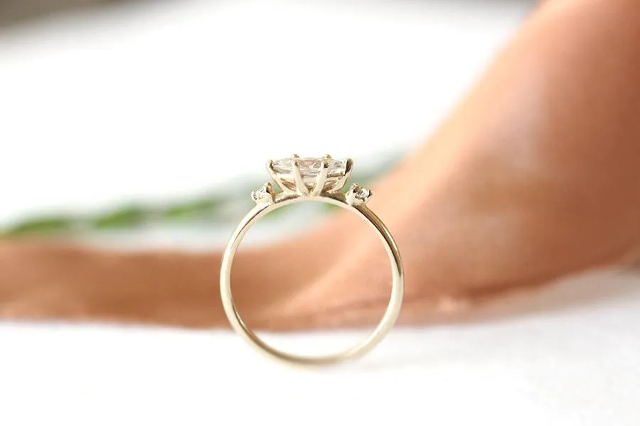 Trine Moissanite Ring