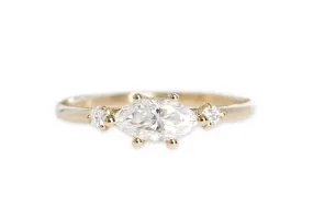 Trine Moissanite Ring