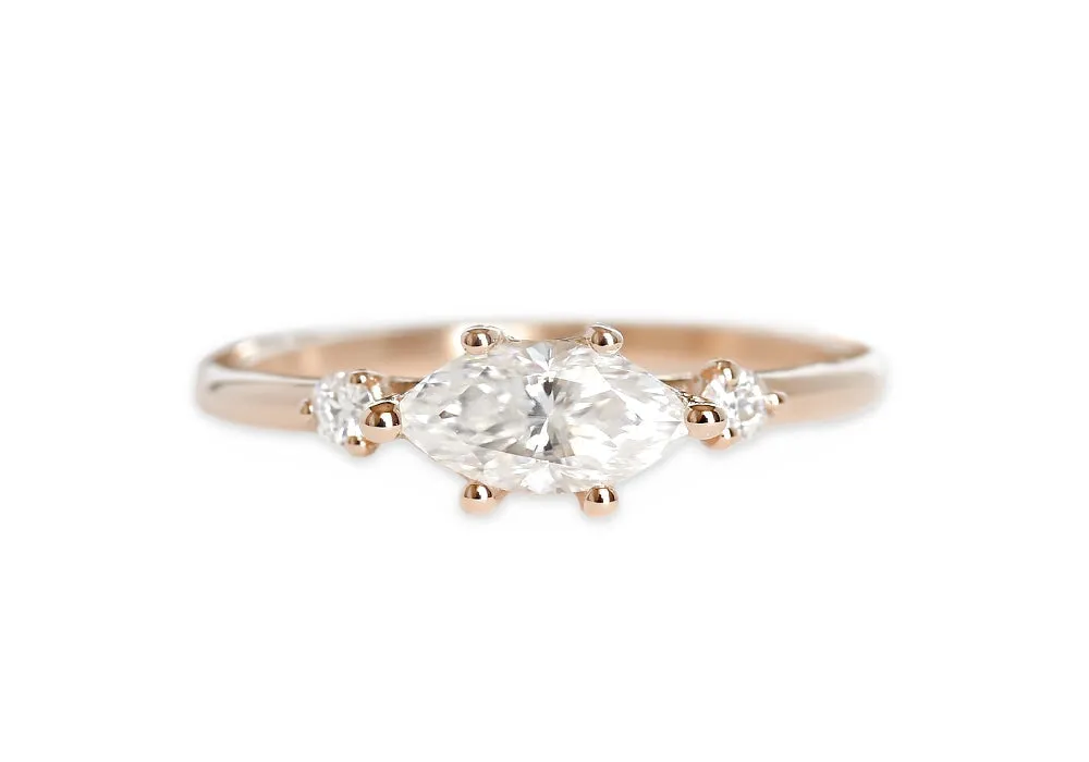 Trine Moissanite Ring