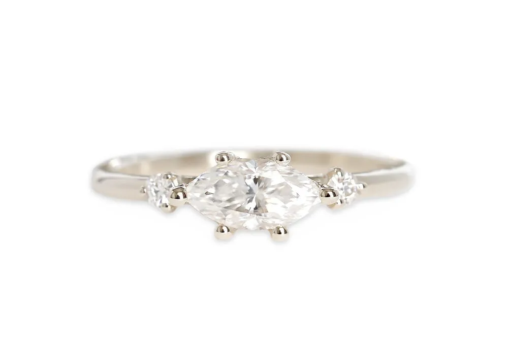 Trine Moissanite Ring