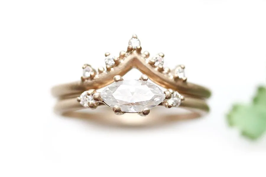 Trine Moissanite Ring