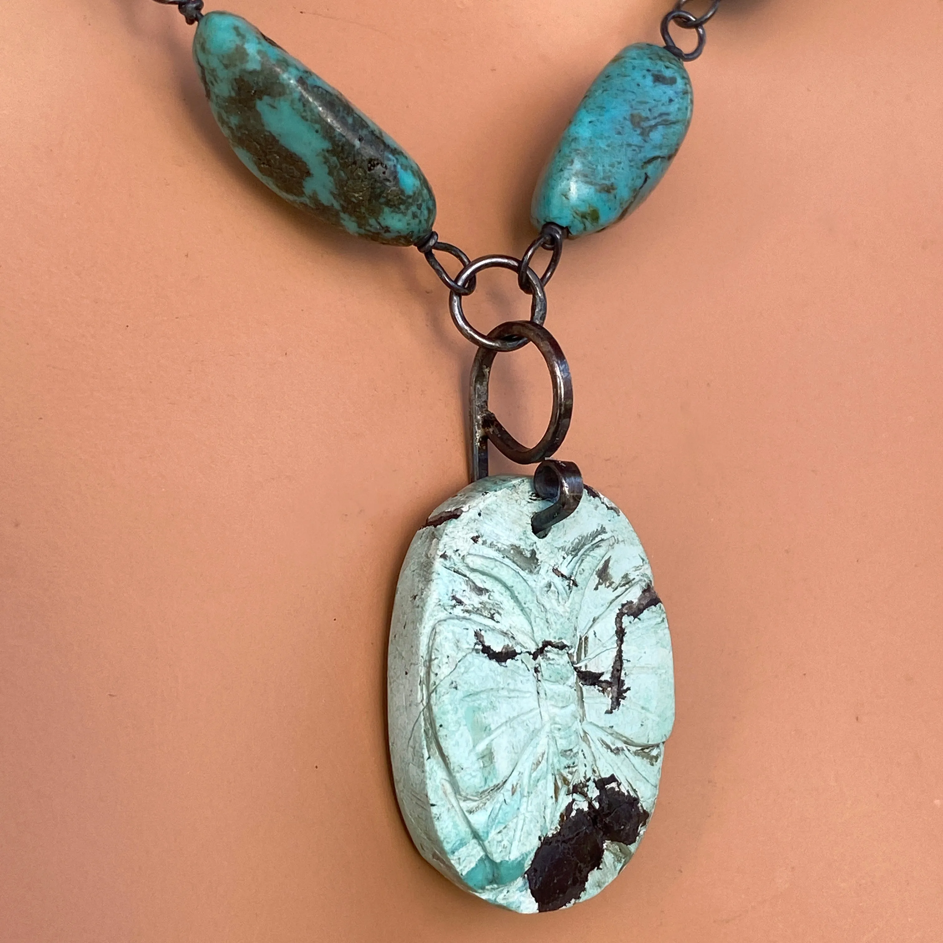 Turquoise Butterfly Necklace