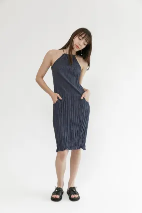 Twisted Finn Halter Dress | Navy