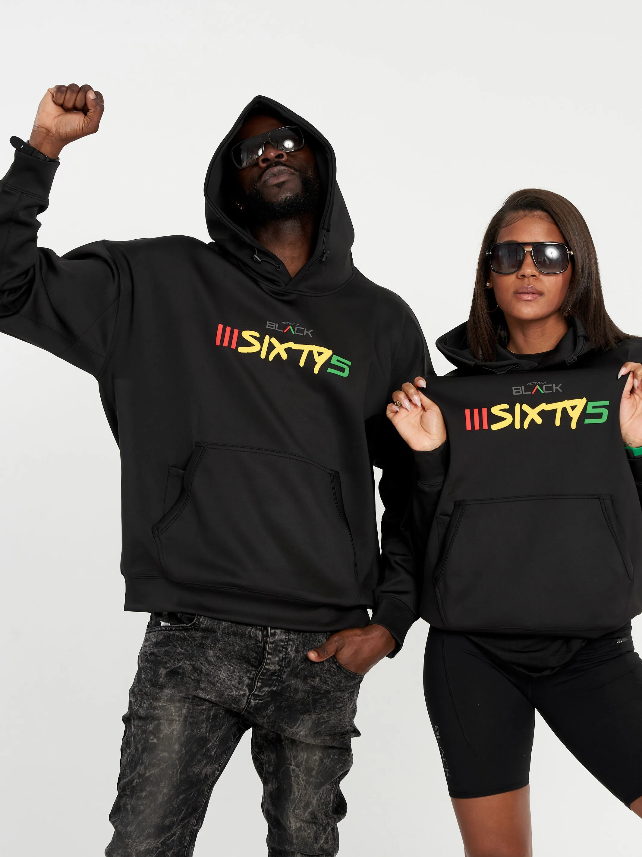 Unisex Actively Black 365 Performance Hoodie