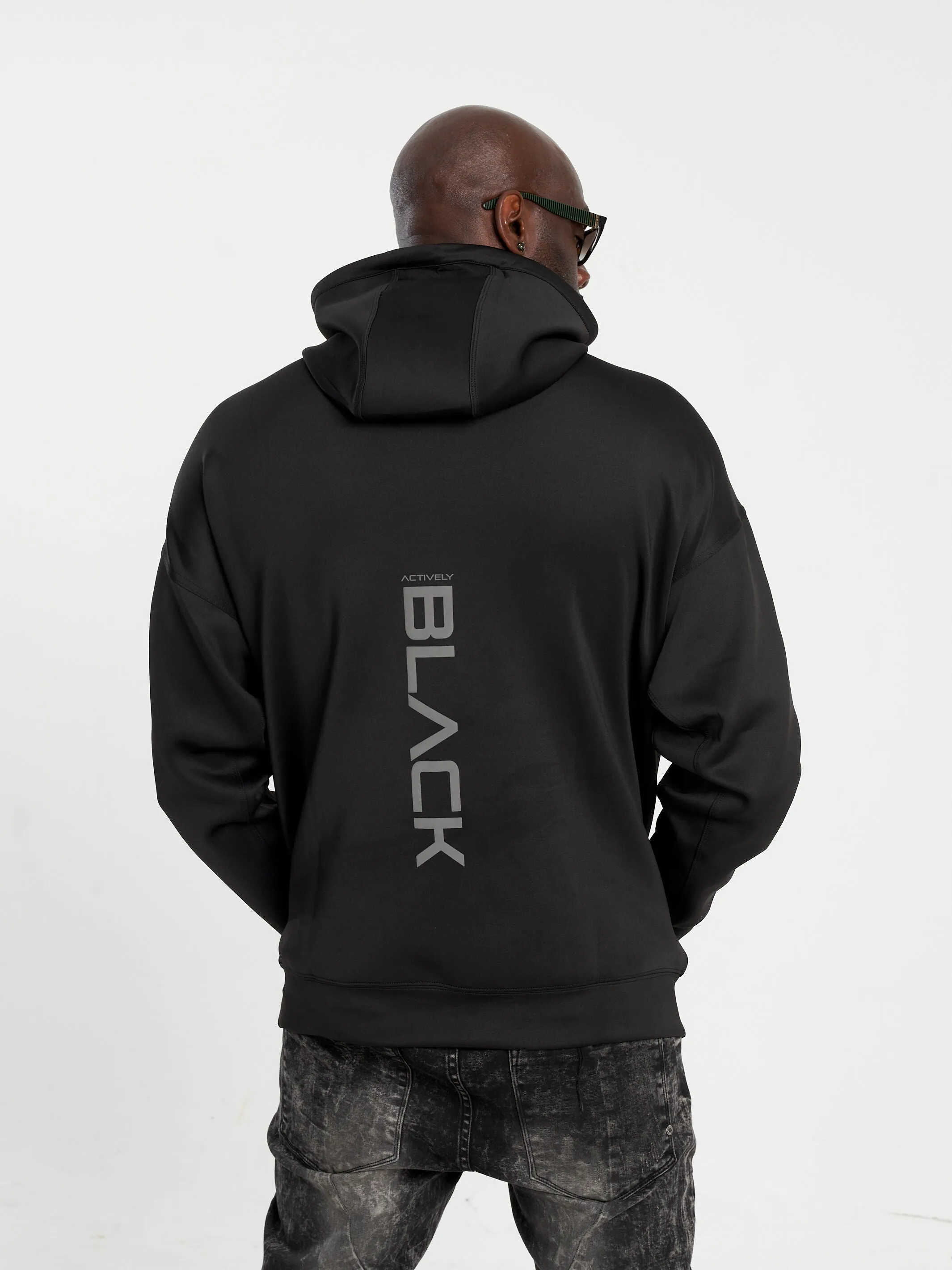 Unisex Actively Black 365 Performance Hoodie