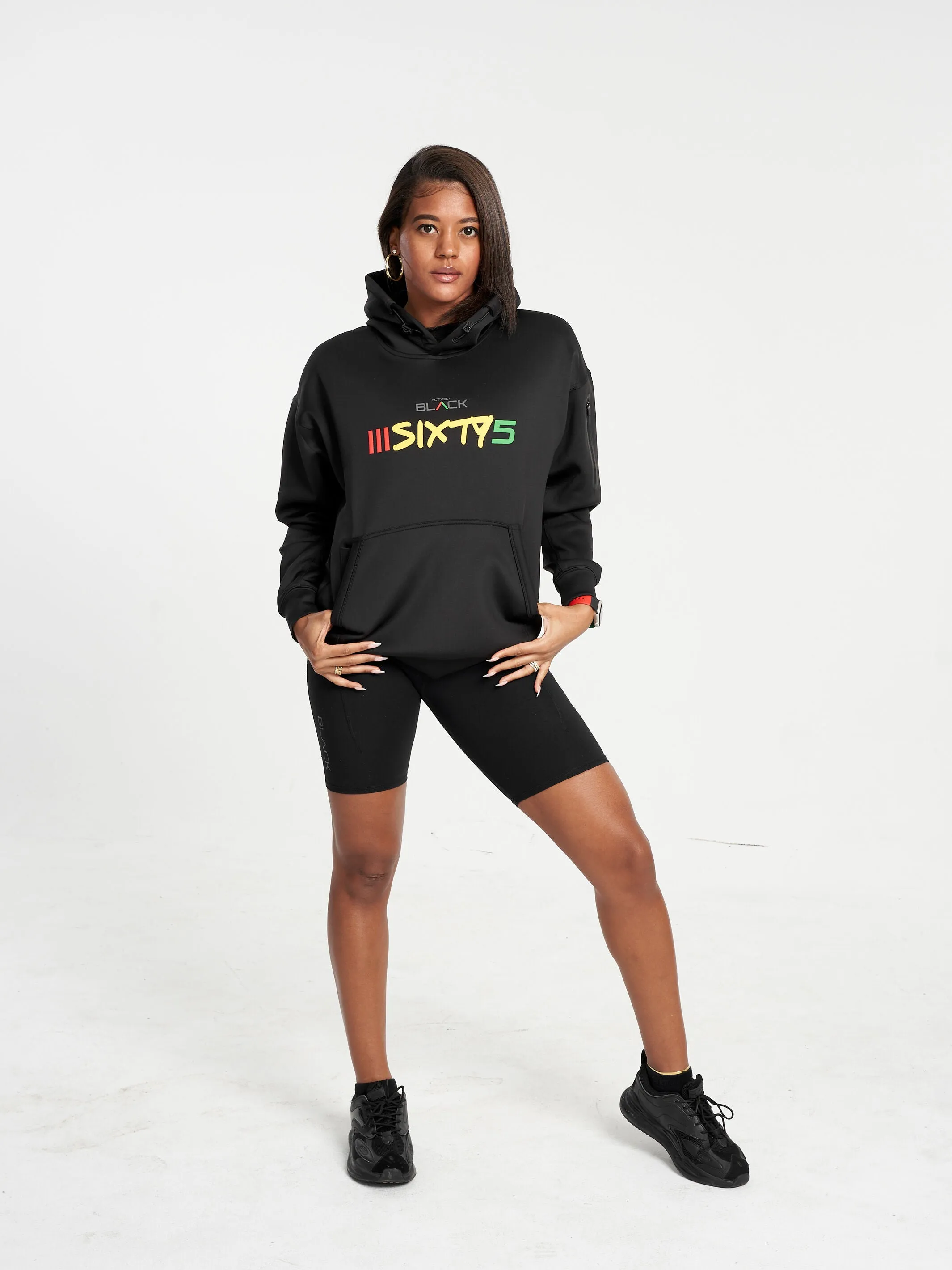 Unisex Actively Black 365 Performance Hoodie