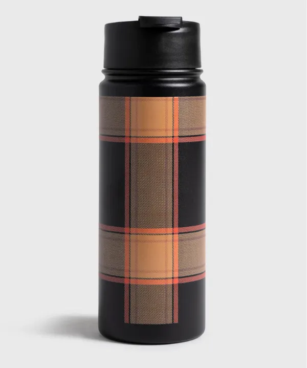 UNITED BY BLUE INSULATED STEEL BOTTLE 18 OZ plaid black