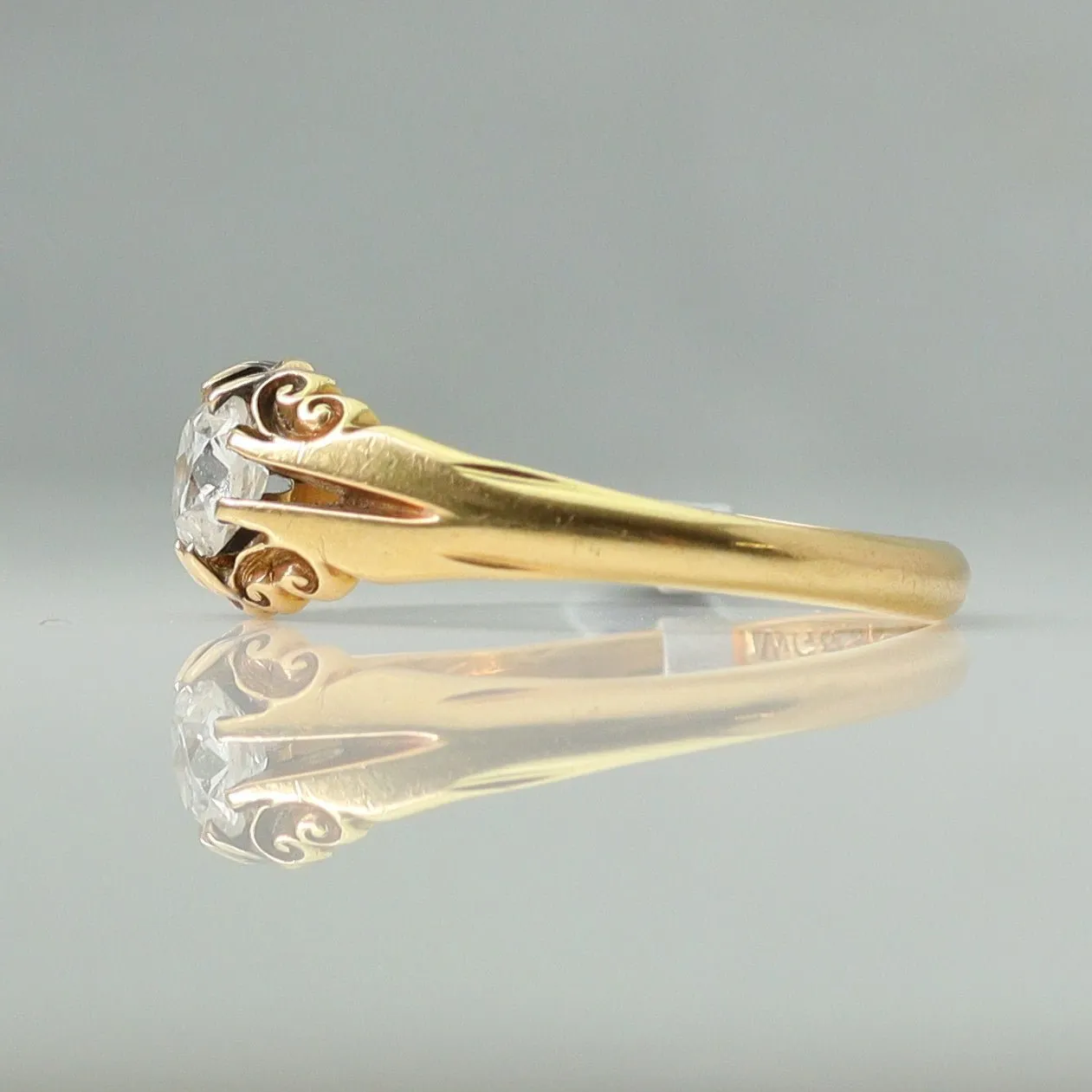 Victorian 18 Carat Gold Belcher Diamond Ring