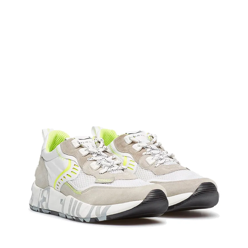 VOILE BLANCHE SNEAKERS 0012015926.01.1B31 CLUB 01 SUEDE/MESH/NYLON GRIGIO-BIANCO-GIALLO