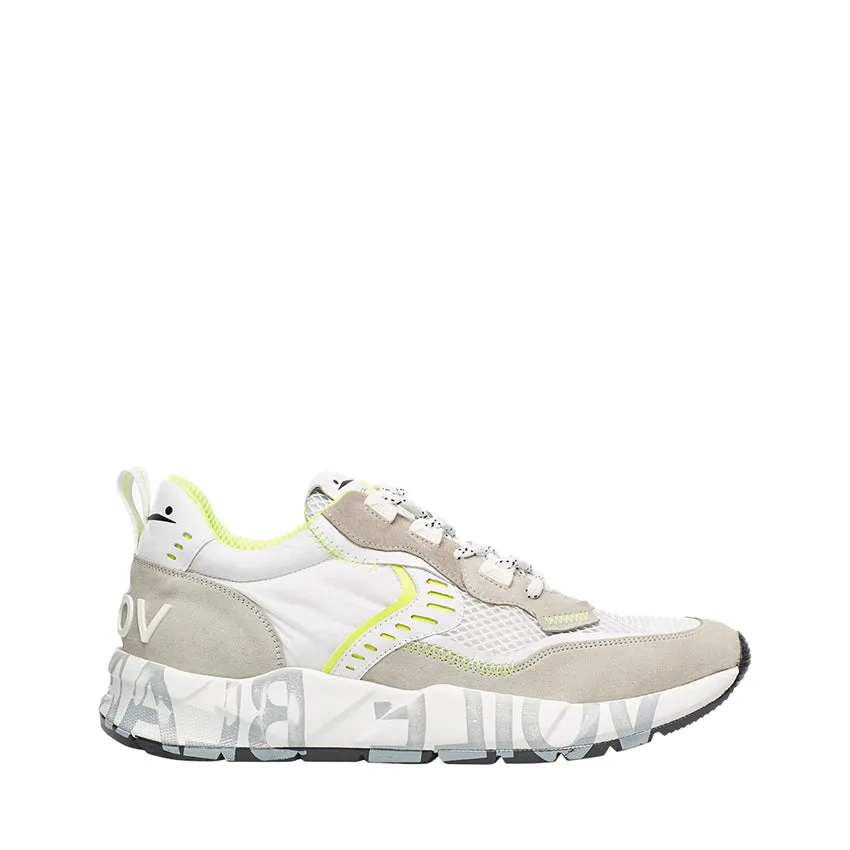 VOILE BLANCHE SNEAKERS 0012015926.01.1B31 CLUB 01 SUEDE/MESH/NYLON GRIGIO-BIANCO-GIALLO