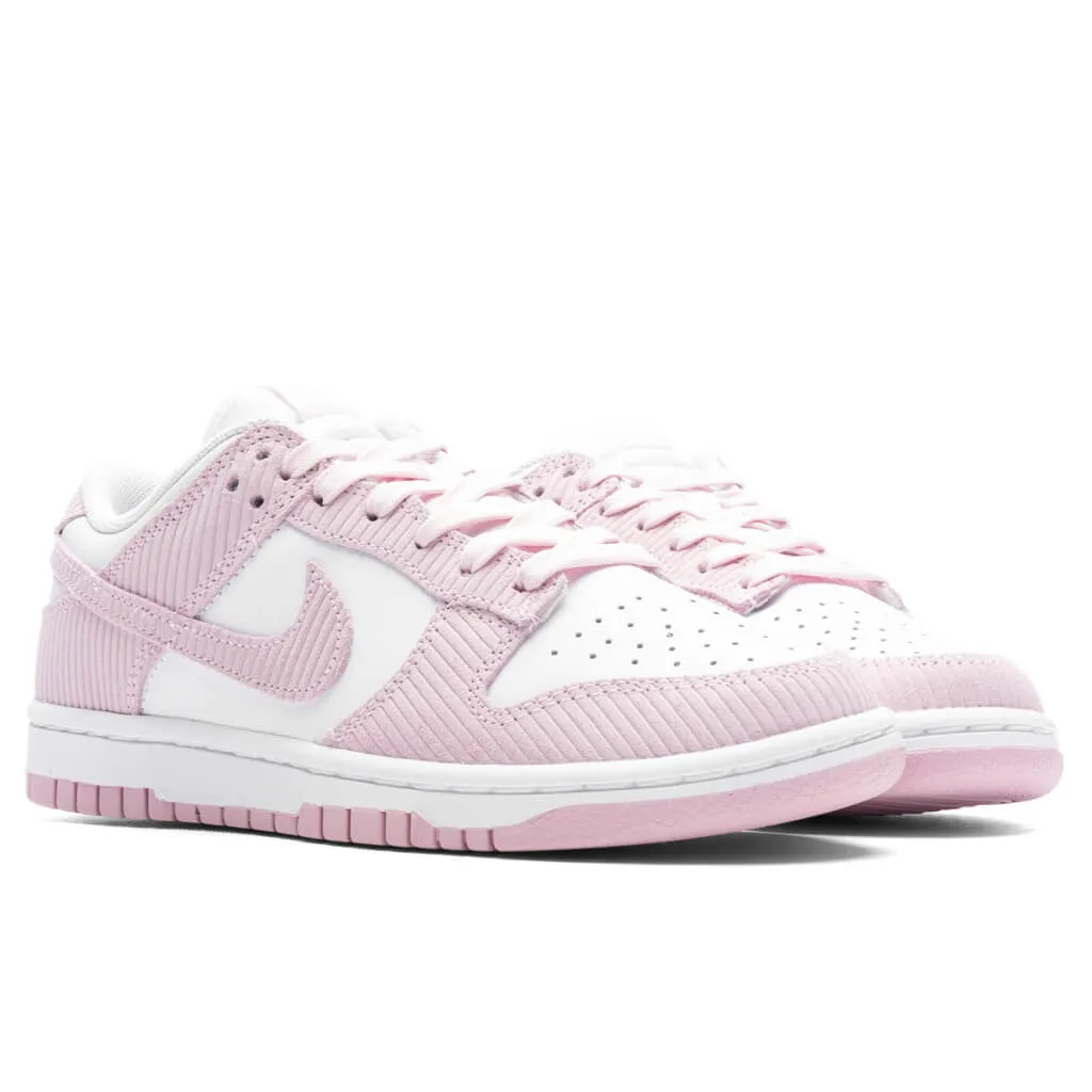 Women's Dunk Low Pink Corduroy - White/Pink Foam