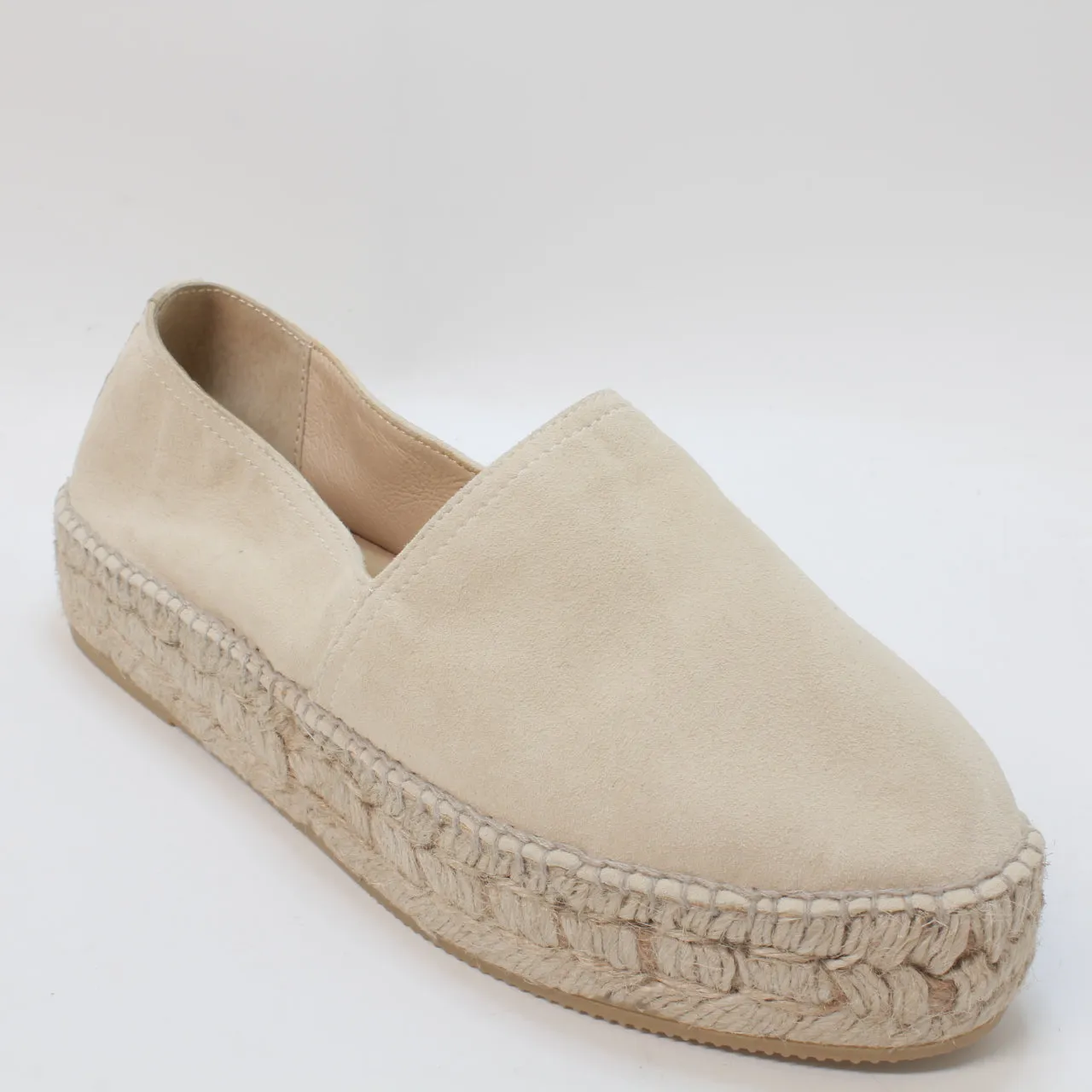 Womens Gaimo For Office Platform Espadrille Cream Suede Uk Size 7