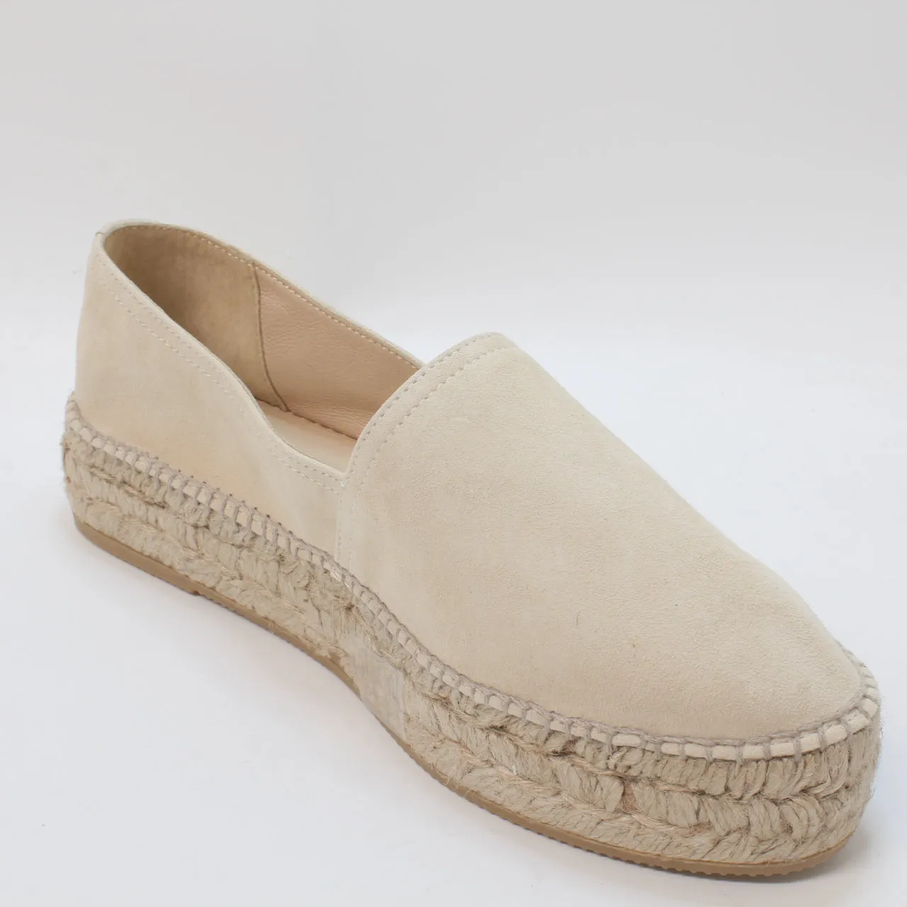 Womens Gaimo For Office Platform Espadrille Cream Suede Uk Size 7