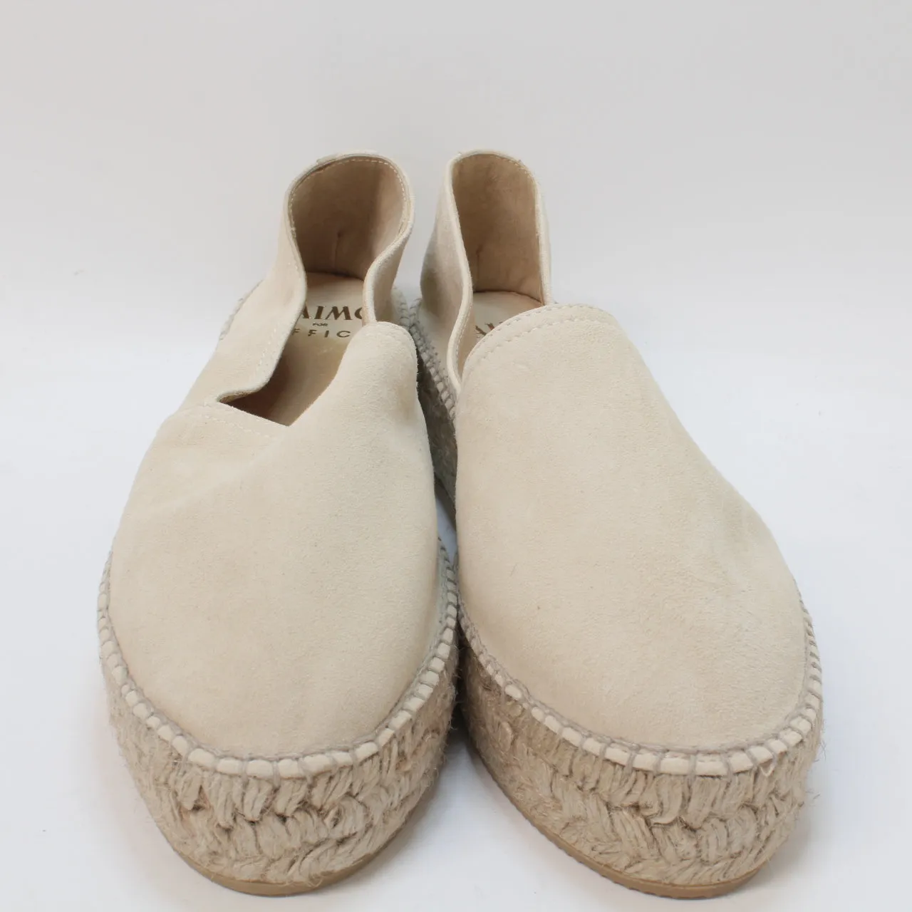 Womens Gaimo For Office Platform Espadrille Cream Suede Uk Size 7