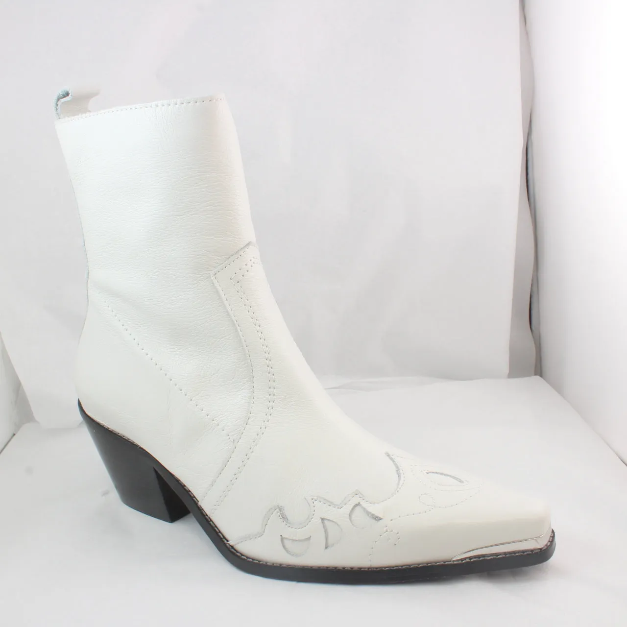 Womens Office Albuquerque Western Boots White Leather