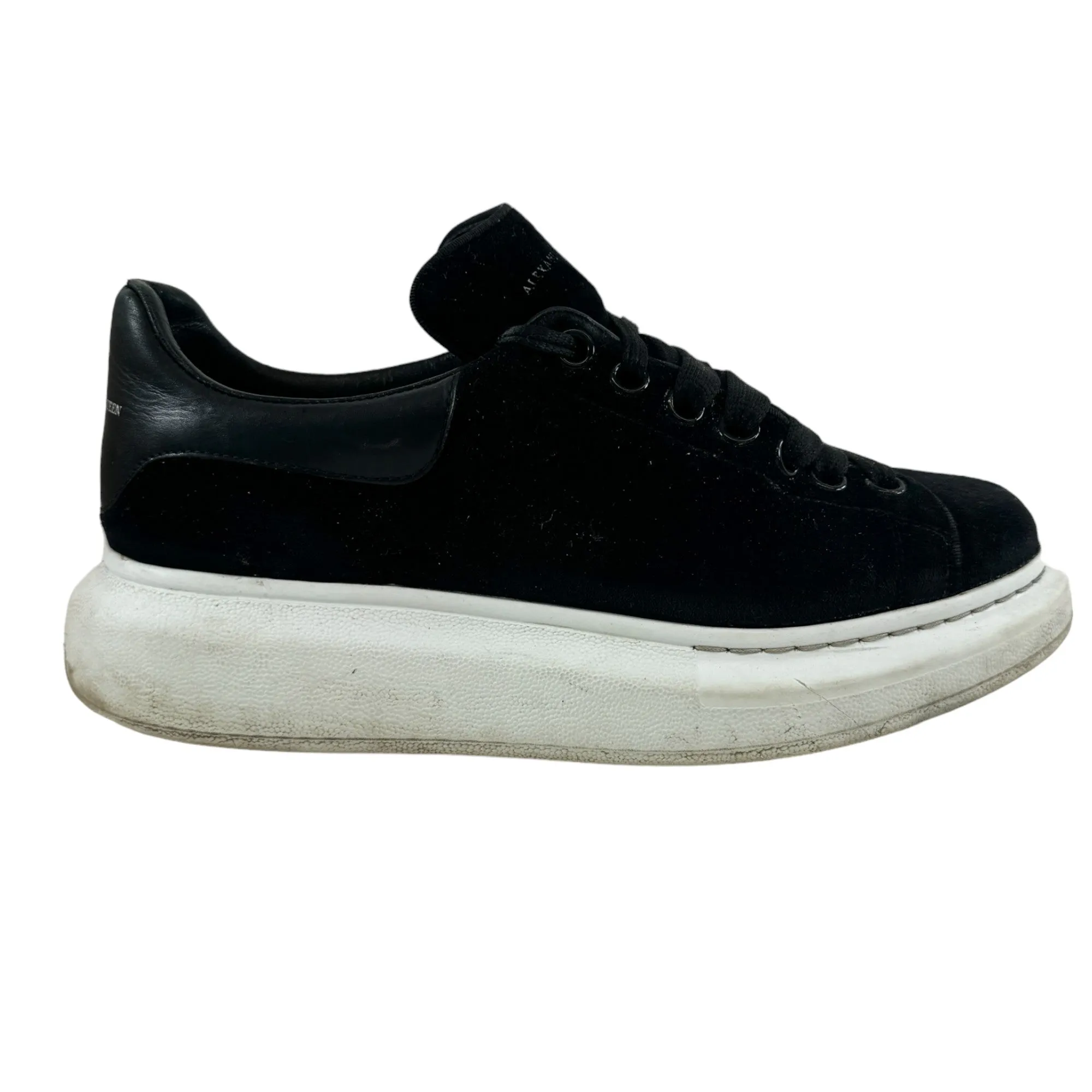 Women's Oversized Velvet Low Trainers Black Size EU 40 / UK 7