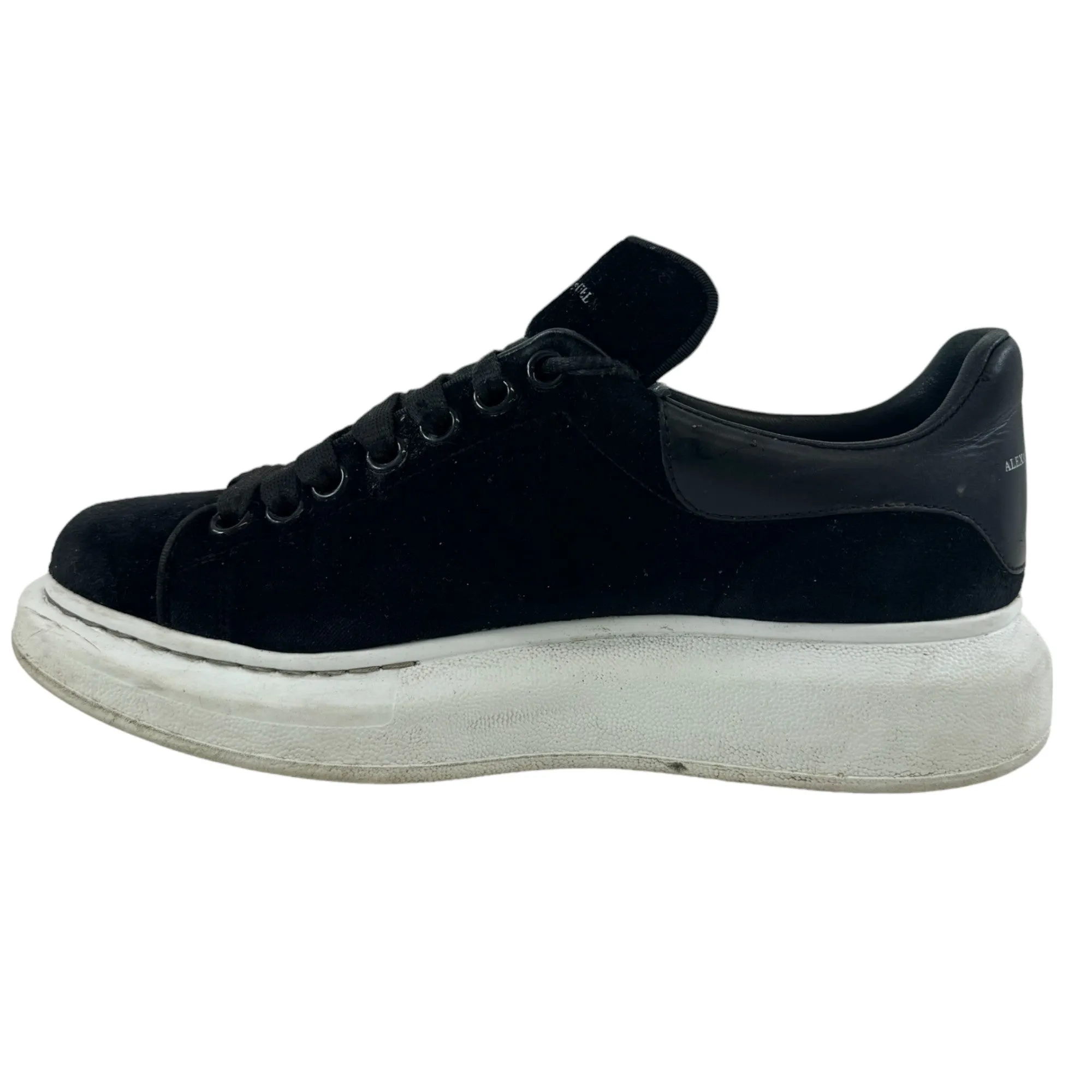 Women's Oversized Velvet Low Trainers Black Size EU 40 / UK 7