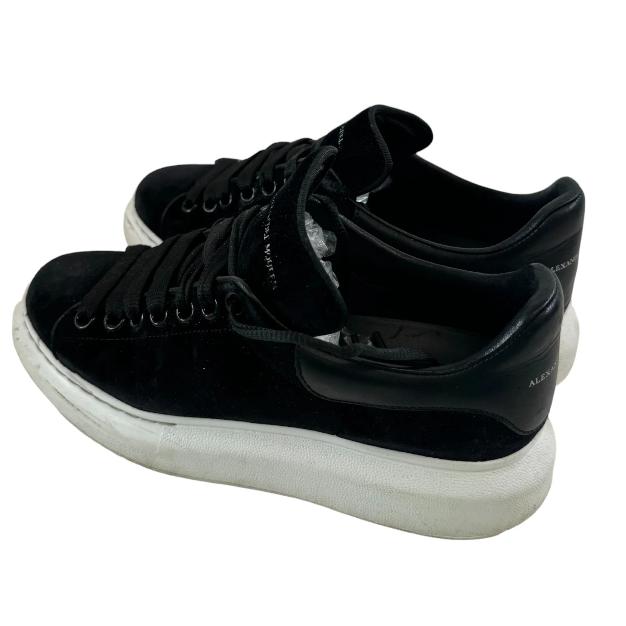 Women's Oversized Velvet Low Trainers Black Size EU 40 / UK 7