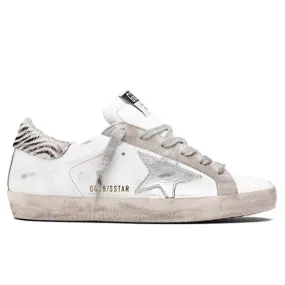 Women's Super-Star Sneakers - White/Metal Silver/Pony Ziger