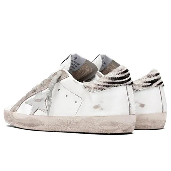 Women's Super-Star Sneakers - White/Metal Silver/Pony Ziger