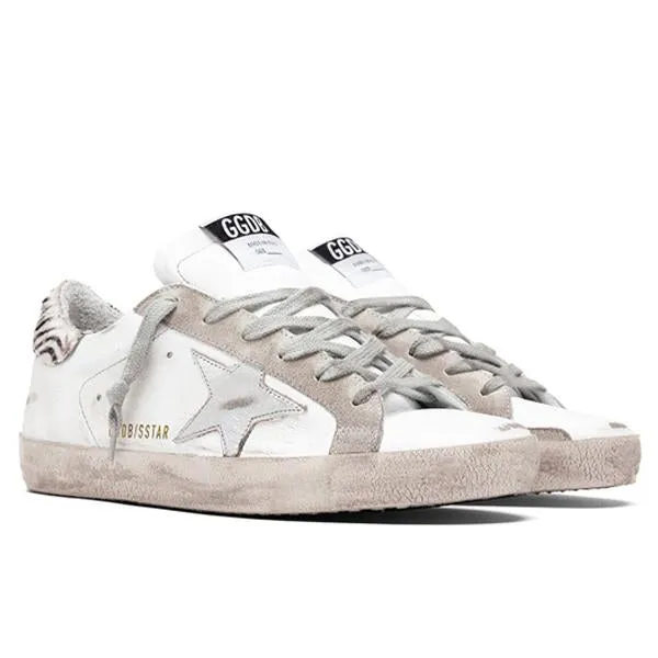 Women's Super-Star Sneakers - White/Metal Silver/Pony Ziger