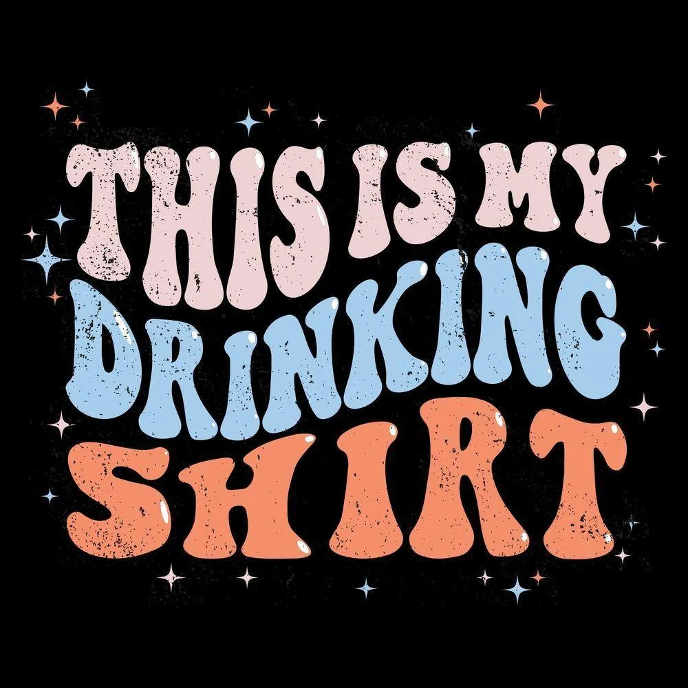 Women's This Is My Drinking Slouchy T-Shirt - Black